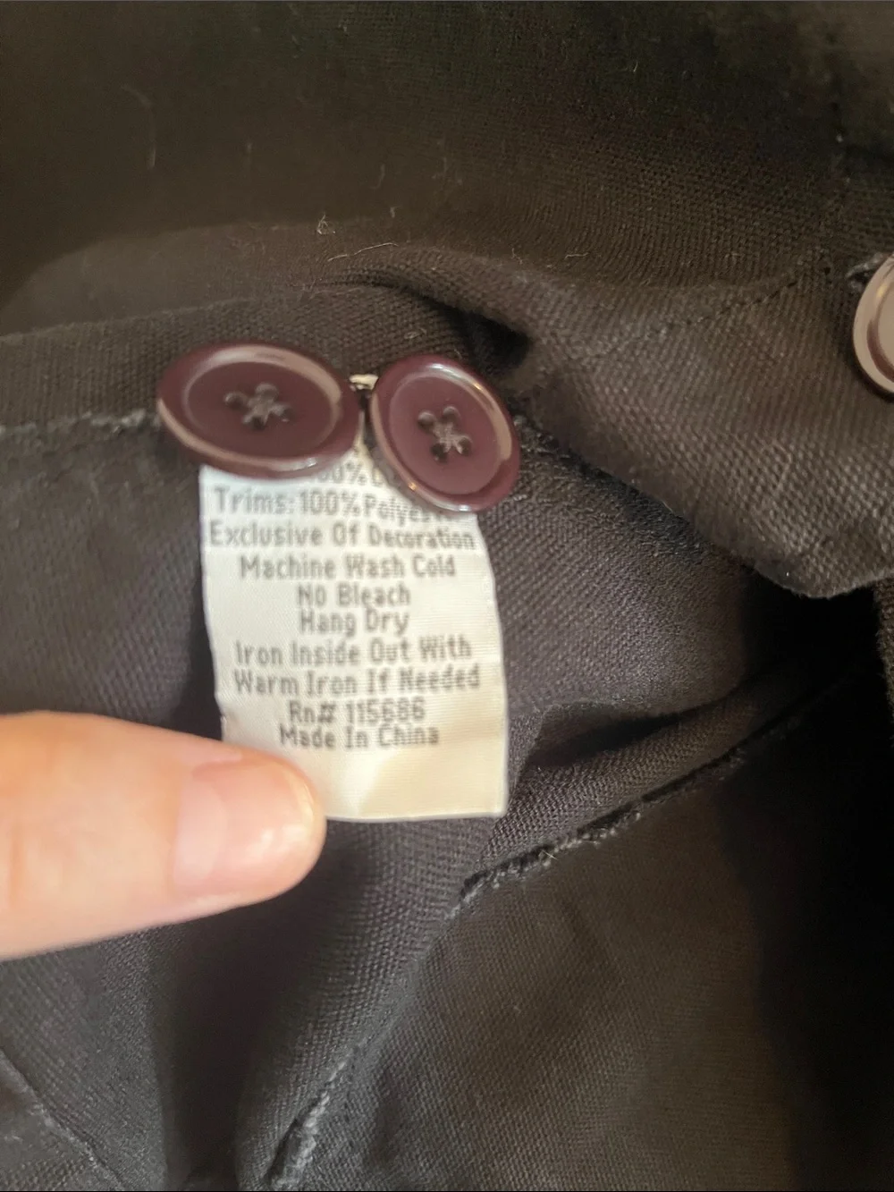 Johnny Was Black Utility Jacket with Orange & Pink Floral Embroidery